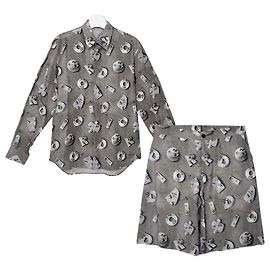 Dior Set con giacca a bottoni e pantaloncini Marrone