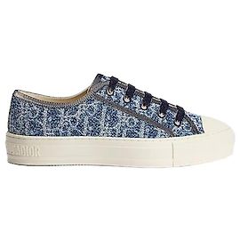 Dior Riviera Work and Sneakers Blue Sponge-Effect Oblique Denim Blau