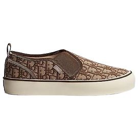Dior Sneakers Saltwind Slip-On Marrone Jacquard Oblique Marrone