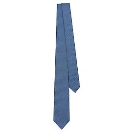 Dior Corbata Oblique de seda azul Azul