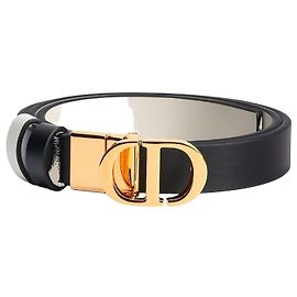 Dior Montaigne Reversible Belt Black Latte Smooth Calfskin Black