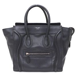 Céline Luggage Micro Tote Bag Black