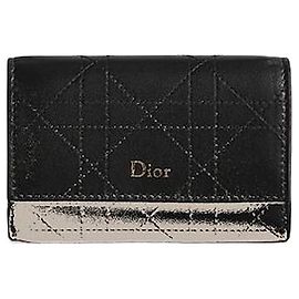 Dior Trianon Glycine Wallet Black Flat Cannage Lambskin Black