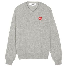 Comme Des Garcons Invader Pixel Wappen Knit AZ Silvery