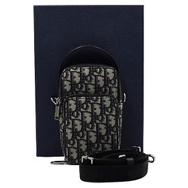 Dior Pochete, bolsa de ombro e bolsa transversal em lona Oblique Marrom