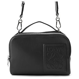 Mini borsa a tracolla in pelle nera Loewe Nero