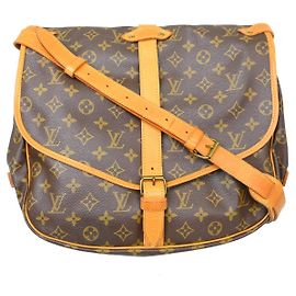 Louis Vuitton Saumur Monogram Canvas 35 Marron