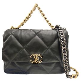 Chanel 19 Large Handbag Black