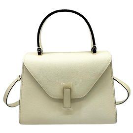 Valextra Mini Iside Off-White Leather Handbag Eggshell