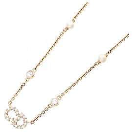 Collar Christian Dior Dior CD Logo Blanco Dorado Otro
