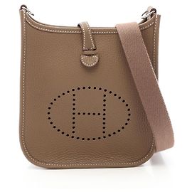 Hermès Bolsa de ombro Hermes Evelyne TPM Amazon Bege Taupe