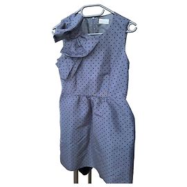 Red Valentino Kleid mit Polka Dots Blau