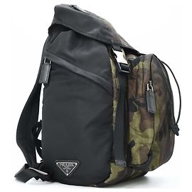 Sac à dos Prada Camouflage Noir Vert Kaki