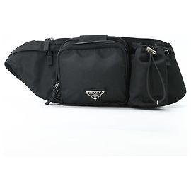Borsa a tracolla in nylon nero Prada Nero