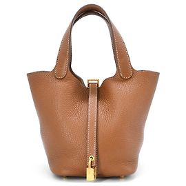 Hermès Borsa HERMES Picotin Lock PM D'oro