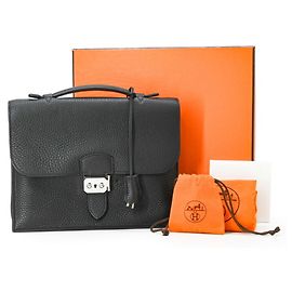 Hermès Hermes Sac à Dépêches 27 Handbag Black