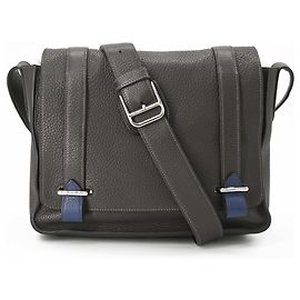 Hermès HERMES Steve Caporal 27 Schultertasche Blau Grau