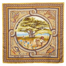 Hermès Sciarpa Hermes Carre 90 SOUS LE CEDRE Multicolore