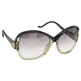 Occhiali da sole BALENCIAGA in plastica nero e oro Auth BA14253A Nero D'oro