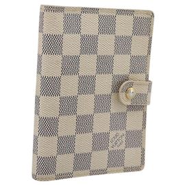 LOUIS VUITTON Damier Azur Agenda PM Day Planner Cover R20706 LV Auth 191157A Other
