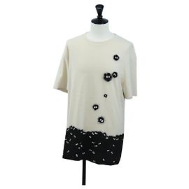 Camiseta LOEWE Colaboração Totoro Soot Sprites Algodão L Bege Auth 192681M Bege