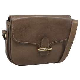 Bolsa de Ombro GUCCI em Couro Marrom com Tons Dourados 48 001 3969 Auth gh2319 Marrom Outro