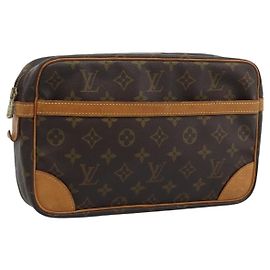 LOUIS VUITTON Monogram Compiegne 28 Clutch M51845 LV Auth BA14662 Monograma