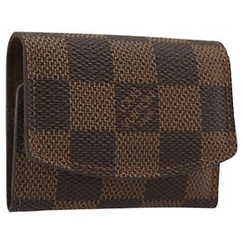 LOUIS VUITTON Damier Ebene Cuff Case LV Auth 195159 Damier ebene