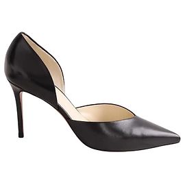 Céline D'orsay pump black leather heels size 39 Black