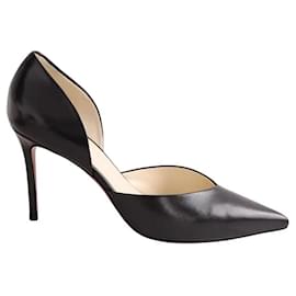 Céline D'orsay Pumps aus schwarzem Leder Größe 39 Schwarz