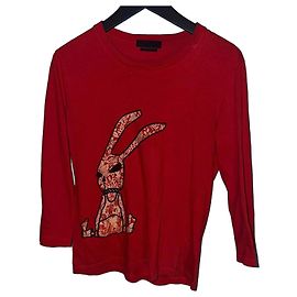 Camiseta de manga larga Alexander McQueen Primavera/Verano 2005 Roja
