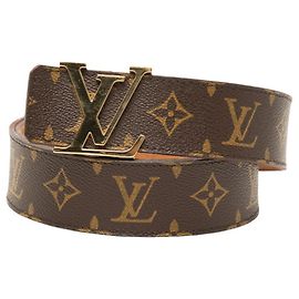 Louis Vuitton Monogram Ceinture Initial Belt Brown