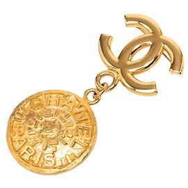 Spilla Vintage Chanel Coco Mark D'oro