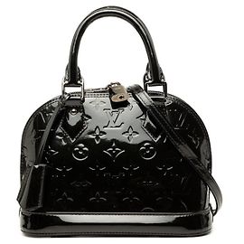 Sac à main Louis Vuitton Monogram Vernis Alma BB Noir