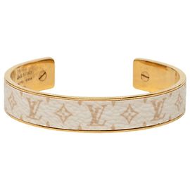Louis Vuitton Jonc Wild LV Bangle White Golden