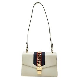 Gucci Sherry Line Sylvie Schultertasche Weiß