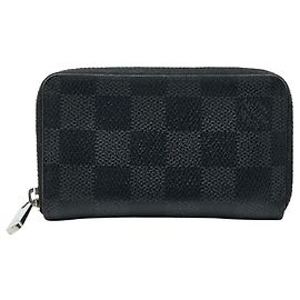 Louis Vuitton Damier Graphite Zippy Coin Purse Black