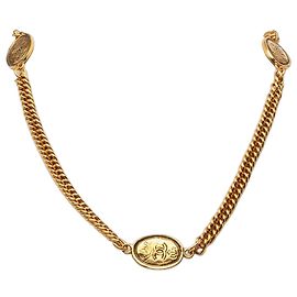 Collana Chanel Coco Mark Vintage Crown Chain D'oro