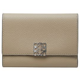 Loewe Anagram Tri-fold Wallet Beige