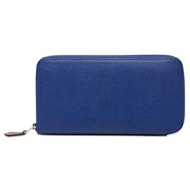Hermès Hermes Blue Epsom Leather Long Wallet Blue