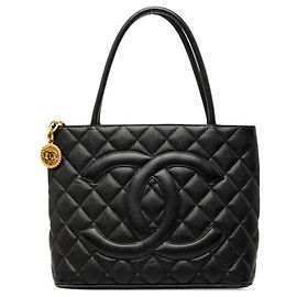 Borsa Tote Chanel Matelassé Coco Mark Reissue Nero