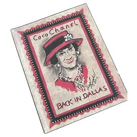 Libro da collezione Chanel Coco Chanel Back in Dallas Nero Rosso Beige