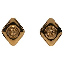 Orecchini a clip Chanel Vintage Coco Mark Diamond D'oro