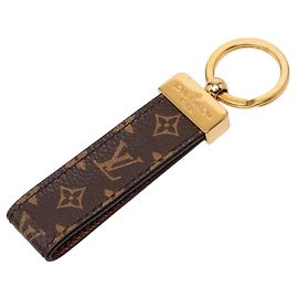 Chaveiro Monogram Dragonne Louis Vuitton Marrom Dourado