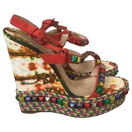 Sandales Christian Louboutin T.38 Multicolore