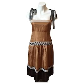Abito Alberta Ferretti T.38 Cammello
