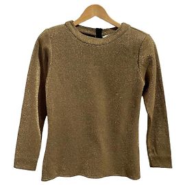Dior sequined cotton top golden Golden