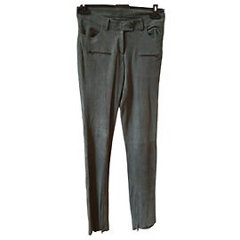 Autre Marque Calça de camurça cinza T.36 Cinza