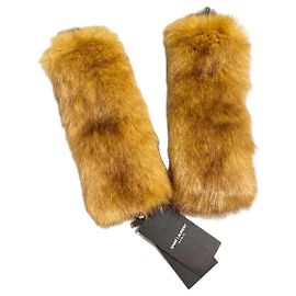 Polsini Saint Laurent in ecopelliccia Beige