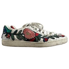 Baskets Gucci blanches T.38,5 Blanc